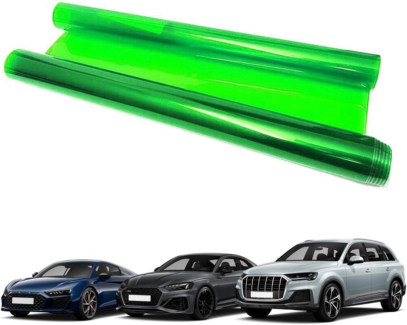 Hirificing Tint Film for Taillight Headlight Fog Light, 12×48 Inches Vinyl Self-Adhesive Car Tail Light Tape, Brake Light Headlight Cover Protection Film Color Shiny Chameleon Sticker (Green) - Image 5